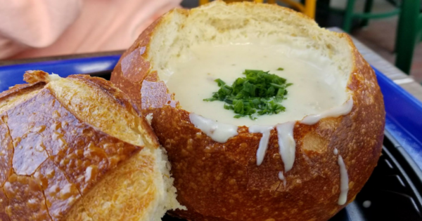 Loaded Baked Potato Soup at Pacific Wharf Cafe