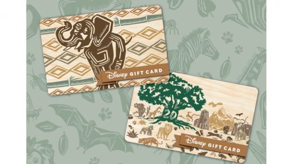 Celebrate Animal Kingdom's 20th Year with New Disney Gift Card Designs