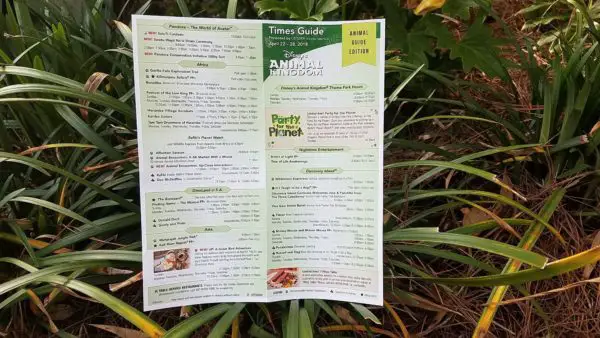 Animal Kingdom Earth Day Updated Park Guide Maps Out Today
