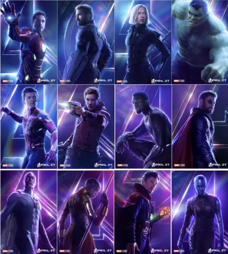 Avengers: Infinity War character posters