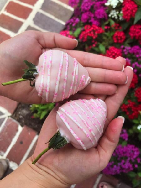 Millennial Pink Chocolate Covered Strawberries