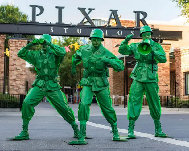 Green Army Man Drum Corps in Toy Story Land
