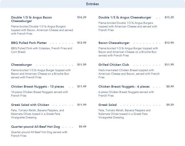 Lunch and Dinner Menu Changes At Cosmic Ray's Starlight Café In Magic ...